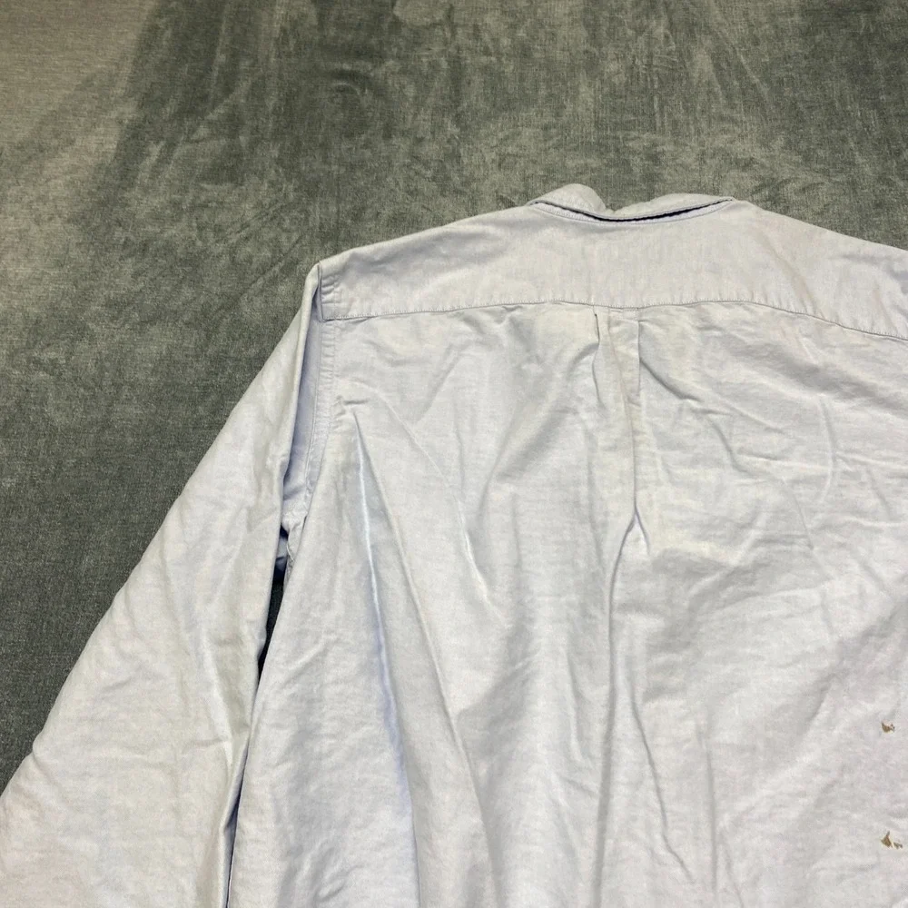 Banana Republic Shirt Mens Medium Blue Cotton Stretch Camden Fit Button Down
